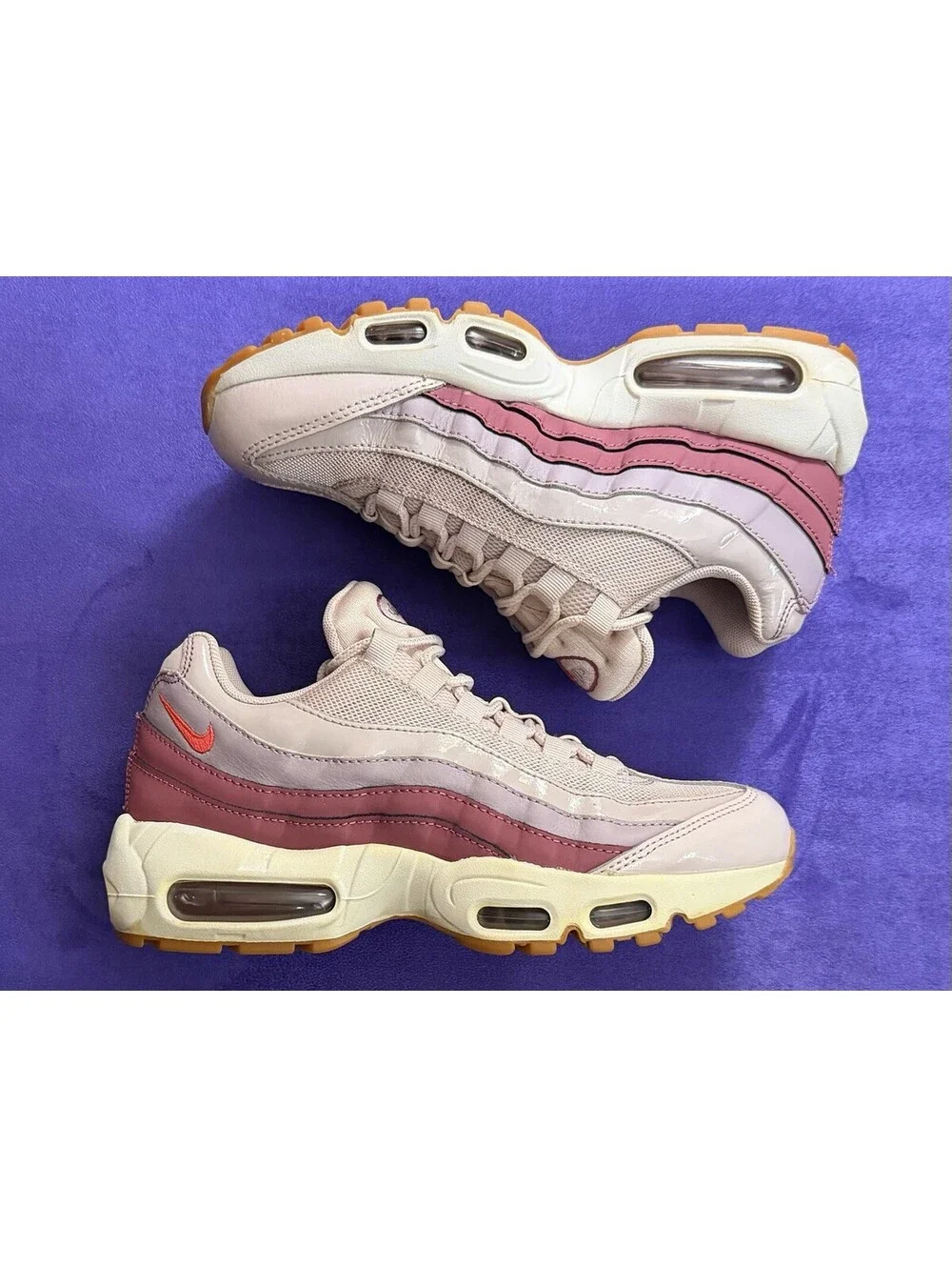 Nike Air Max 95 Womens Sz 7 Pink White Running Shoes Sneakers MINT COND. No Box